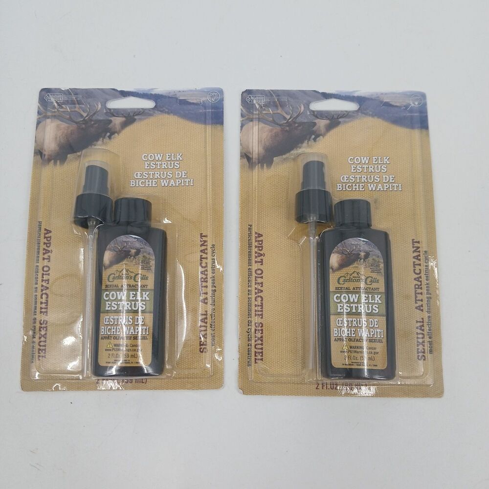 Carlton's Calls Cow Elk Estrus Scent Attractant Spray 2 Fl Oz Set of 2 New